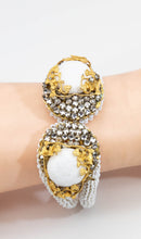 Load image into Gallery viewer, Vintage Signed Beaded Miriam Haskell Rose Montee Clip Bracelet - JD10912