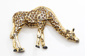 Vintage Giraffe Faux Gold Large Pin - JD10767