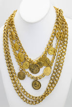 Load image into Gallery viewer, Vintage Queen Elizabeth Coin Faux Gold Necklace - JD10861