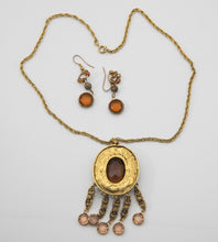 Load image into Gallery viewer, Vintage Signed Goldette Necklace And Earrings Set - JD10620
