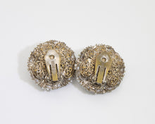 Load image into Gallery viewer, Vintage Signed Miriam Haskell Milk Glass Earrings - JD10667