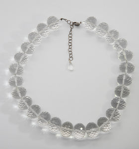 Large Beaded Rock Crystal Necklace - JD10635