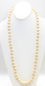 Vintage Signed “Kenneth Lane” Glass Pearls in a Long Rope Necklace - JD10980