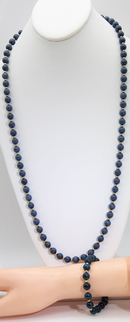 Vintage Lapis Necklace and Bracelet  - JD10721