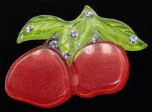Load image into Gallery viewer, Vintage Lucite Cherry Brooch  - JD10554