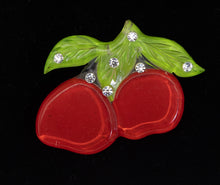 Load image into Gallery viewer, Vintage Lucite Cherry Brooch  - JD10554