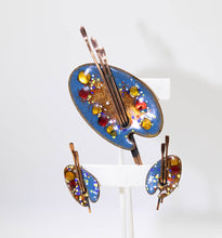 Load image into Gallery viewer, Vintage Signed Matisse Copper Pin and Earring Set - JD11021