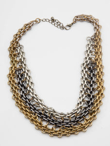 Contemporary Multi-Colored Chain Necklace - JD10927