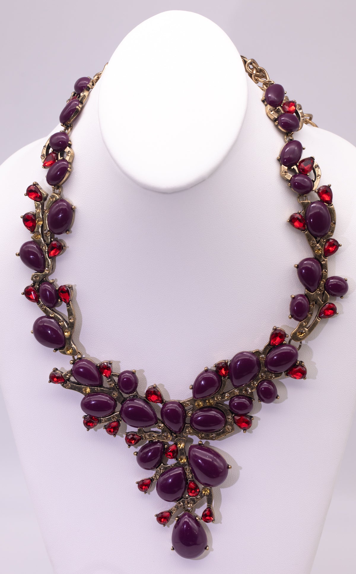 Purple Crescent & Antique Silver Circle Necklace – Emaloe's Thingys