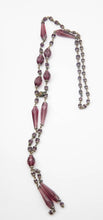 Load image into Gallery viewer, Vintage Deco Amethyst Glass Necklace - JD10929