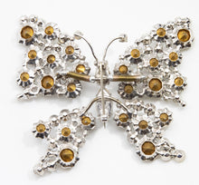 Load image into Gallery viewer, Vintage Deco Rhinestone Butterfly Trembler  - JD10803