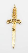 Load image into Gallery viewer, Vintage Rhinestone Encrusted Sword Pin  - JD10908