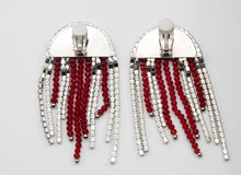 Load image into Gallery viewer, Contemporary Crystal and Red Drop Earring - JD10930