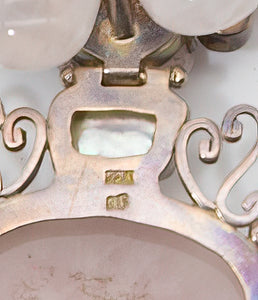 Genuine Rose Quartz & Amethyst Sterling Silver Necklace - JD10698