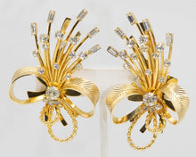 Load image into Gallery viewer, Large Signed Sarah Coventry Unusual Faux Gold Earrings  - JD10889