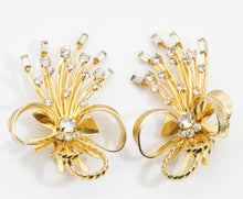 Load image into Gallery viewer, Large Signed Sarah Coventry Unusual Faux Gold Earrings  - JD10889