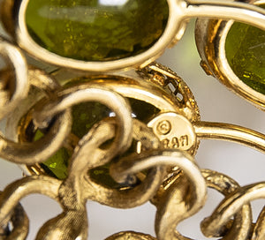Vintage 1950’s Peridot Glass Link Necklace - JD10701