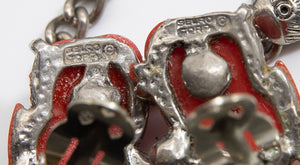 Vintage Signed Selro Red Devil Necklace, Bracelet & Earrings - JD10689