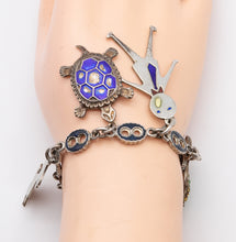 Load image into Gallery viewer, Sterling Silver Enameled Novelty Charm Bracelet - JD10585