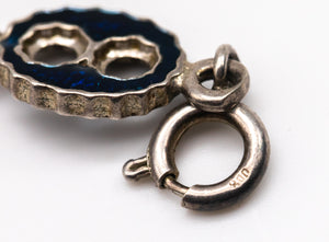Sterling Silver Enameled Novelty Charm Bracelet - JD10585