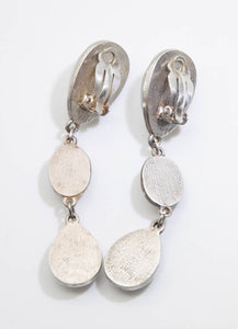 Vintage Glass Clip-On Drop earrings - JD10962