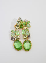 Load image into Gallery viewer, Robert Sorrell One-Of-A-Kind Green Crystal Dangling Earrings -JD10553
