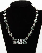 Load image into Gallery viewer, Vintage Sterling Silver and Turquoise Inlay Necklace   - JD10562