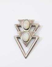 Load image into Gallery viewer, Deco Vintage Sterling Silver 3-Dimensional Triangle Pin - JD10642