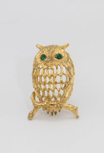 Vintage Napier Owl Brooch - JD10656