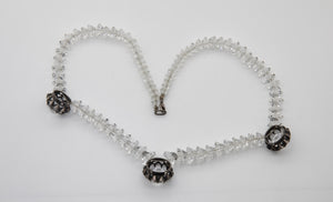 Unusual “Deco” crystal necklace  - JD10615