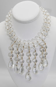 Impressive Vintage Deco Crystal Necklace - JD10625