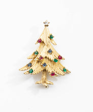 Load image into Gallery viewer, Vintage Signed Crown Trifari Christmas Tree Pin  - JD10899