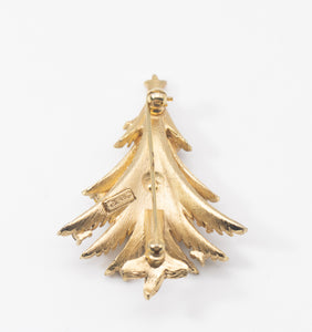 Vintage Signed Trifari Christmas Tree Pin - JD10562A