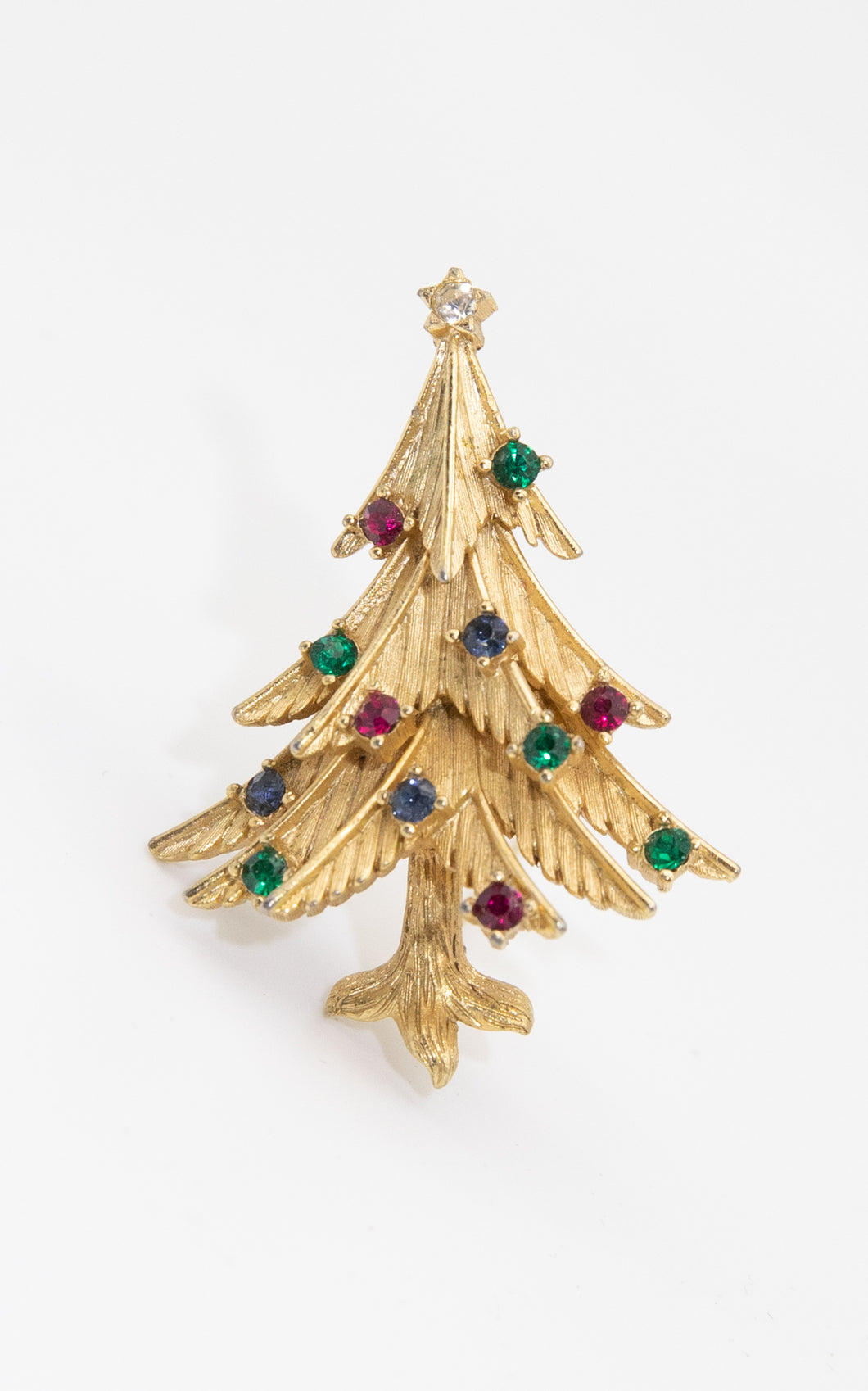Vintage Signed Trifari Christmas Tree Pin - JD10562A