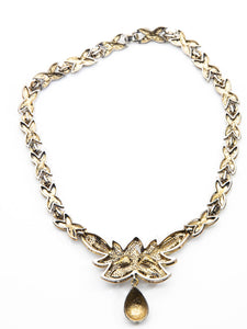 Vintage Custom Made Highly Detailed Rhinestone Necklace - JD10900