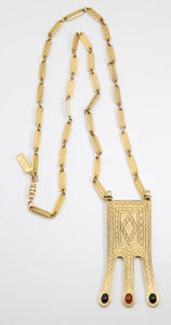 Vintage Signed Anne Klain for Accessocraft Medallion Necklace - JD10969