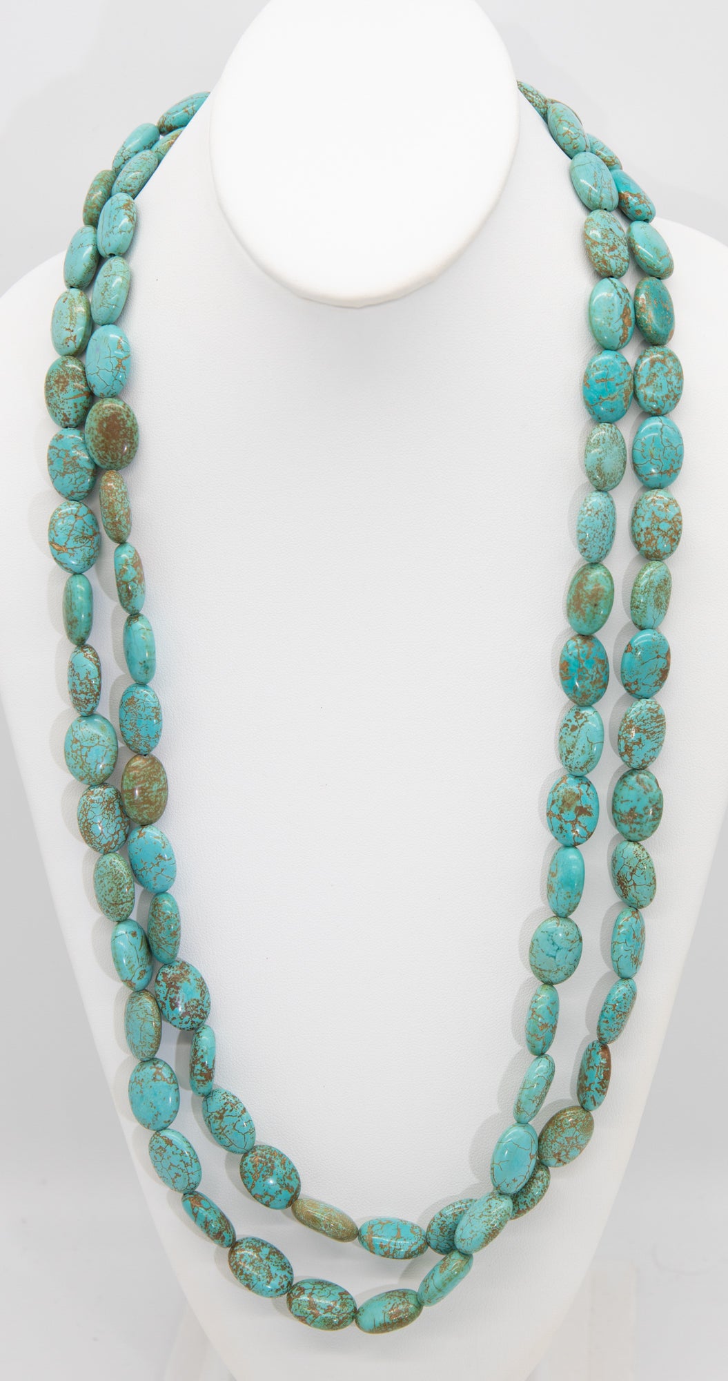 Vintage Turquoise Long Necklace - JD10734