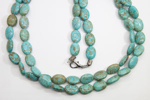Vintage Turquoise Long Necklace - JD10734
