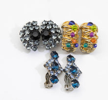 Load image into Gallery viewer, Three Pair of Vintage Earring Clip Back in a Lot - JD11008