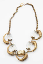 Load image into Gallery viewer, Vintage Etruscan Horn-shaped Glass Necklace  - JD10909