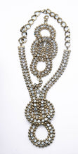 Load image into Gallery viewer, Vintage Unusual Rhinestone and Gold Metal Beads Necklace and Bracelet - JD10950
