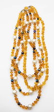 Load image into Gallery viewer, Vintage Signed Vogue Amber Light Beads Necklace  - JD10838