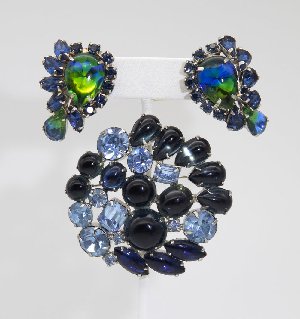 Vintage Weiss Pin and Vintage Earrings - JD10730