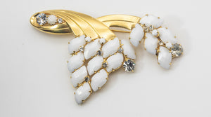 Robert Sorrell Original Milk Glass Brooch - JD10628