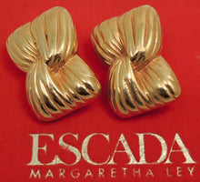 Load image into Gallery viewer, Vintage Margaretha Ley for Escada Gold-Tone Earrings