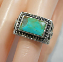Load image into Gallery viewer, Vintage Signed Barse Turquoise &amp; Sterling Ring, Size 6