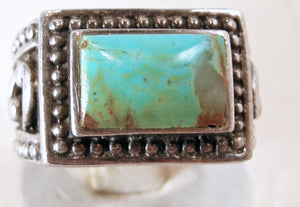 Vintage Signed Barse Turquoise & Sterling Ring, Size 6