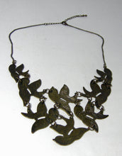 Load image into Gallery viewer, Vintage Brass Bird Bib Necklace  - JD10491