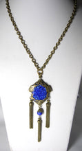 Load image into Gallery viewer, Vintage 1930s Victorian Czech Blue Necklace