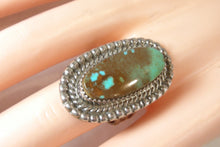 Load image into Gallery viewer, Vintage Navajo American Indian Signed “M”Turquoise Sterling Ring, Size 8